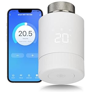 Beok Smart Home Heizkörperthermostat, WLAN Heizungthermostat Heizkörper Thermostatkopf Digital WiFi Heizungsregler, Steuerung per Tuya App, Google Assistant & Alexa TRV-804