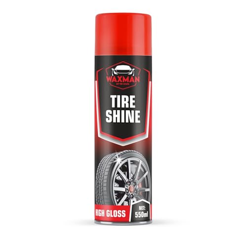 WAXMAN OF TRI STATE Tire Shine Spray – 18.6 fl oz, High-Gloss Hydrophobic Tire Dressing, Safe for All Vehicles