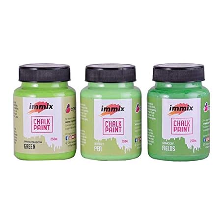 immix Chalk Paint Green Hue Multi Surface 250 ml Set of 3 Colors