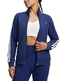 baleaf Women's Fleece Running Jackets Full Zip Warm Sweatshirts Jackets Winter Cold Weather Workout Athletic Sports Leisure Blue S