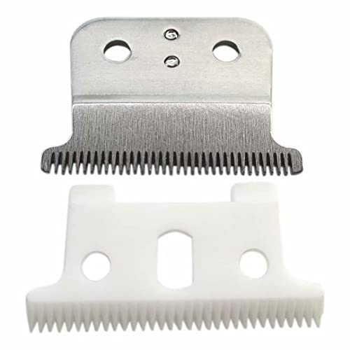 USonline911 Premium Adjustable Replacement T Blade Carbon Steel Blade Trimmer Replacement Blade for Andis Blackouts, GTX, Andis T-Outline-r Silver