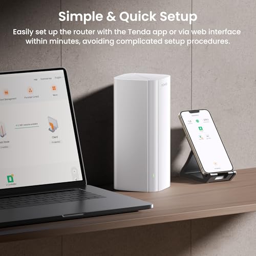Image of Tenda AX3000 WiFi 6 Mesh System Nova MX12- Whole Home Mesh WiFi Coverage up to 7,000 sq. ft., Dual-Band WiFi Mesh Network for 160+ Devices, Fast & Stable, Replaces Wireless Router (3-Pack)
