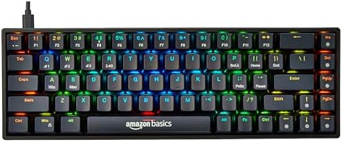 amazon basics Pro Series RGB Wireless Mechanical Gaming Keyboard | 23 Hr Battery Life | Customizable and Programmable RGB | Swappable Keys | Dual Mode | 3000 mAh, Type-C Charging (Black)