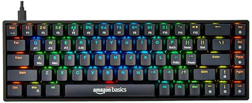 Image of amazon basics Pro Series RGB Wireless Mechanical Gaming Keyboard | 23 Hr Battery Life | Customizable and Programmable RGB | Swappable Keys | Dual Mode | 3000 mAh, Type-C Charging (Black)