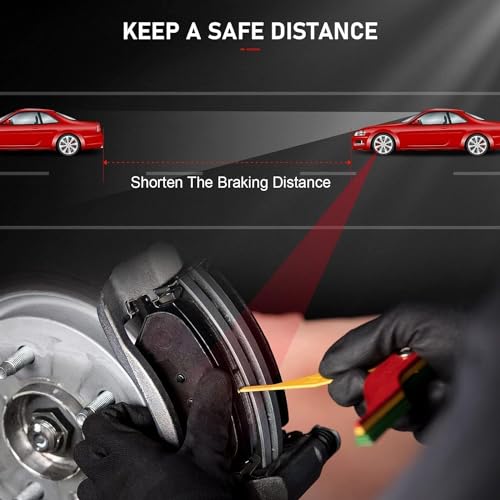 image for cciyu D1375 D1779 Front & Rear Ceramic Disc Brake Pads Set w/Hardware 