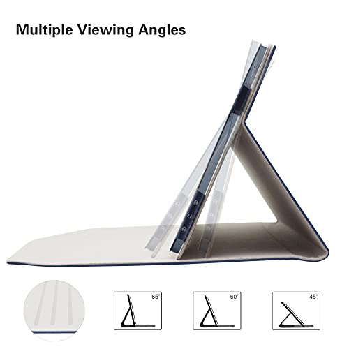 Bige For Dell Xps 13 2-In-1 9315 Case,Pu Leather Folio 2-Folding Stand Cover For Dell Xps 13 2-In-1（9315 2N1） 13.4" 2-In-1 Tablet,Dark Blue #TOP4