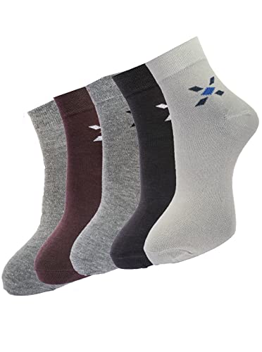 Image of Dollar Socks for Men Solid Ankle Length Cotton Socks, Free Size (Multicoloured)