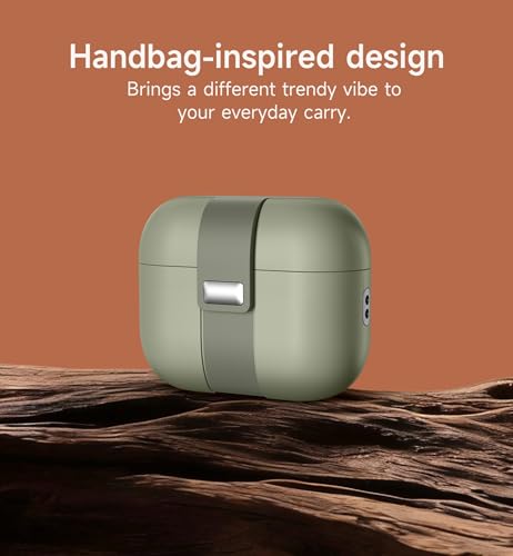 Image of SURITCH for AirPods Pro 2 / Pro Case, Magnetic Lock Bumper Cases Compatible with Airpods Pro 2nd / 1st Generation, Rugged Protective Cover with Stylish Hanging Lanyard Cases for Women Men, Green