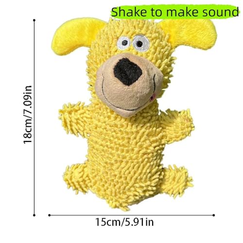 Juguete mordible interactivo para perros en peluche azul miniatura 2