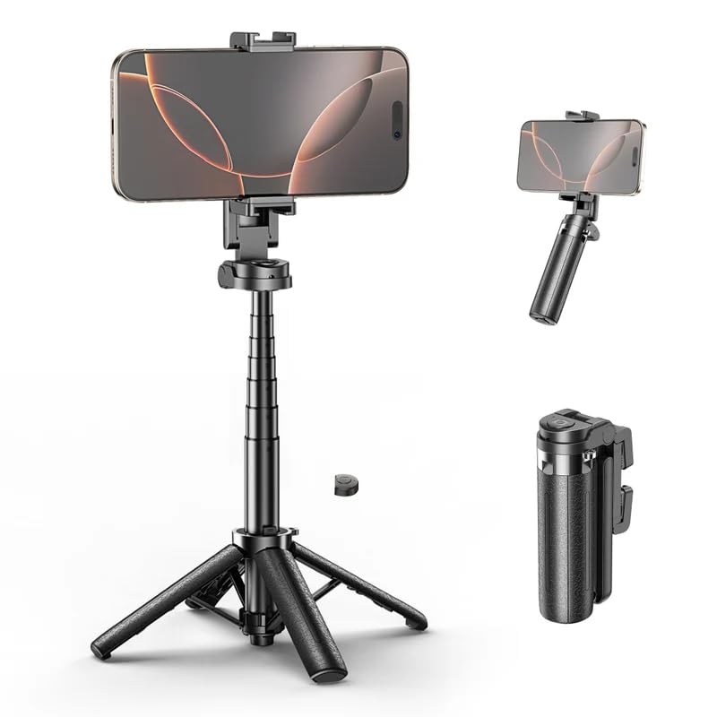 Image of Digitek (DTR 460 SS) Extendable Selfie Stick Tripod for Smartphones, 360 Rotation, Telescopic Rod, Phone Holder with 10m Wireless Remote Range, Ideal for Vlogging
