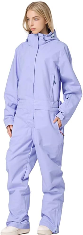 YEEFINE Women's Ski Suit One Piece Snowsuits Jumpsuits Winter Waterproof Snowboard Suits - Image 2