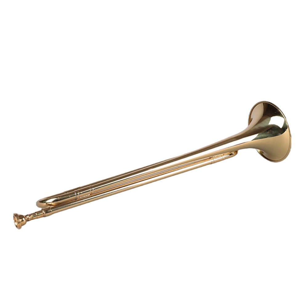 Btuty Trompete, Messingmaterial mit Ausguss, für Schulband/Militär-Orchester, für Anfänger/Studenten/Berufstätige, Militär-Signalhorn-Trompete, Kavallerie Trompete Instrument Bugle Horn