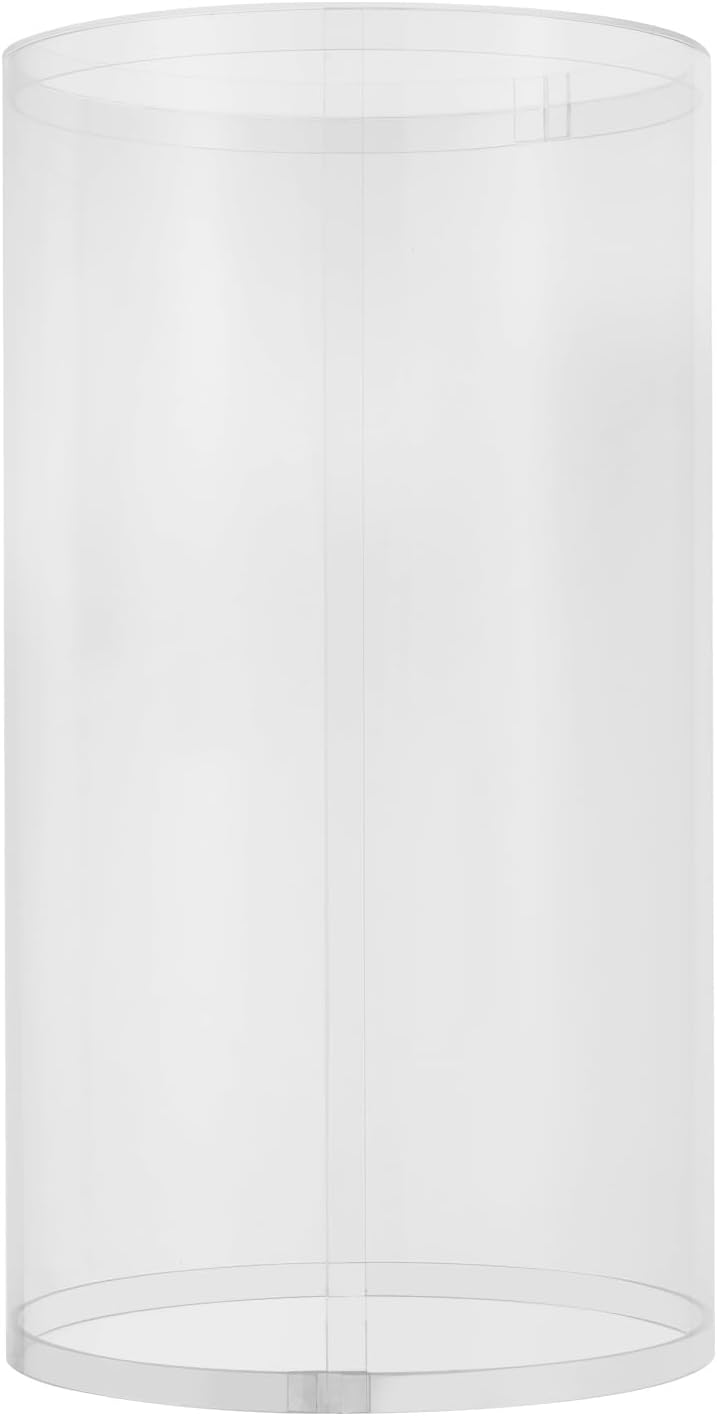 3 Pcs Cylinder Pedestal Stands for Parties Clear Wedding Cylinder Stands 72.75 Lbs Cake Pedestal Stand for Party Birthday Wedding Decorations 19.69'', 21.65'', 23.62'' H
