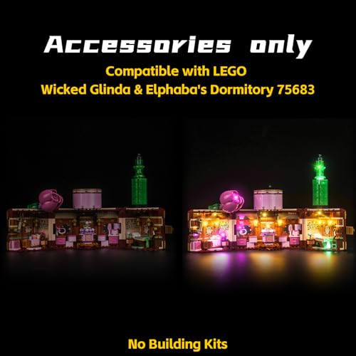 LED Lighting Kit for Lego Wicked Glinda & Elphaba's Dormitory - Compatible with Lego 75683