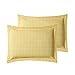 Soft and Light Cotton Easy Care Standard Checkered 2 Count, Yellow, Standard, 24*30