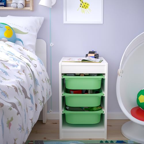 Rangement TROFAST blanc et vert clair pour optimiser les petits espaces - 3