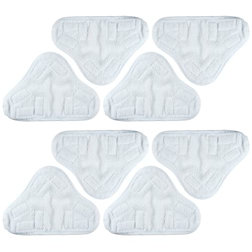 BlueStars 8-Pack Microfiber Steam Mop Pads Replacement – Compatible with H2O H20 Steam Mop X5 Steam Cleaners – Washable & Reusable, Exact Fit for H2O X5 Steam Cleaners