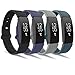 adepoy Compatible with Fitbit Inspire HR Bands for Women Men, Adjustable Replacement Wristbands for Fitbit Inspire/Inspire HR/Ace 2, 4 Pack, Small Black Navy Gray Slate