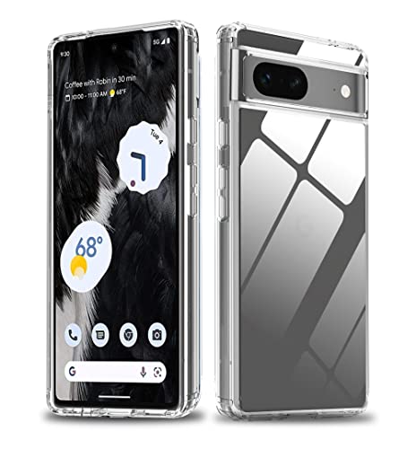 Image of AmazonBasics TPU Ultra Hybrid Clear Camera Protection Back Cover Case For Google Pixel 7A - Crystal Clear