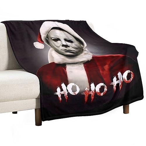 ZHANGXM Print Flannel Printed Halloween Michael Myers Blanket Sofa Bed 50"x60"