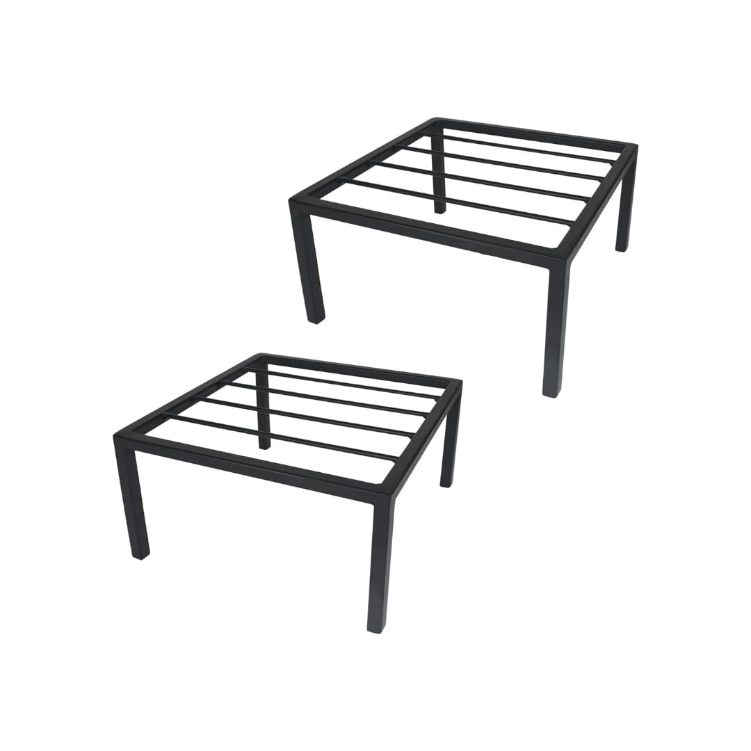 Asvino Plant Stand - Durable Iron Stand for Indoor & Outdoor Planters, Elegant Pot Stand for Balcony, Terrace, and Living Room - Stylish and Functional Black Metal Plant Stands (Black, Pack of 2) (B0DGQQMZWY) Amazon Price History, Amazon Price Tracker