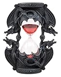 Ebros Gift Invertible Gothic Four Elemental Dragons Sand Timer Figurine Dragon Hourglass Sandtimer Dungeons and Dragons Fantasy Mythical Legendary Beasts Tower Drake Gargoyle