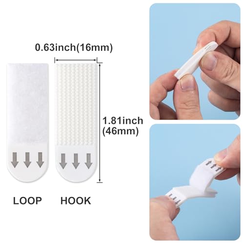 Image of HINZIC 12Pairs /24 Strips Picture Hanging Strips Heavy Duty, Adhesive Strips for Poster, Removable Picture Hangers No Damage Without Nails for Home Office Dorm Wall Picture Frame Decorations
