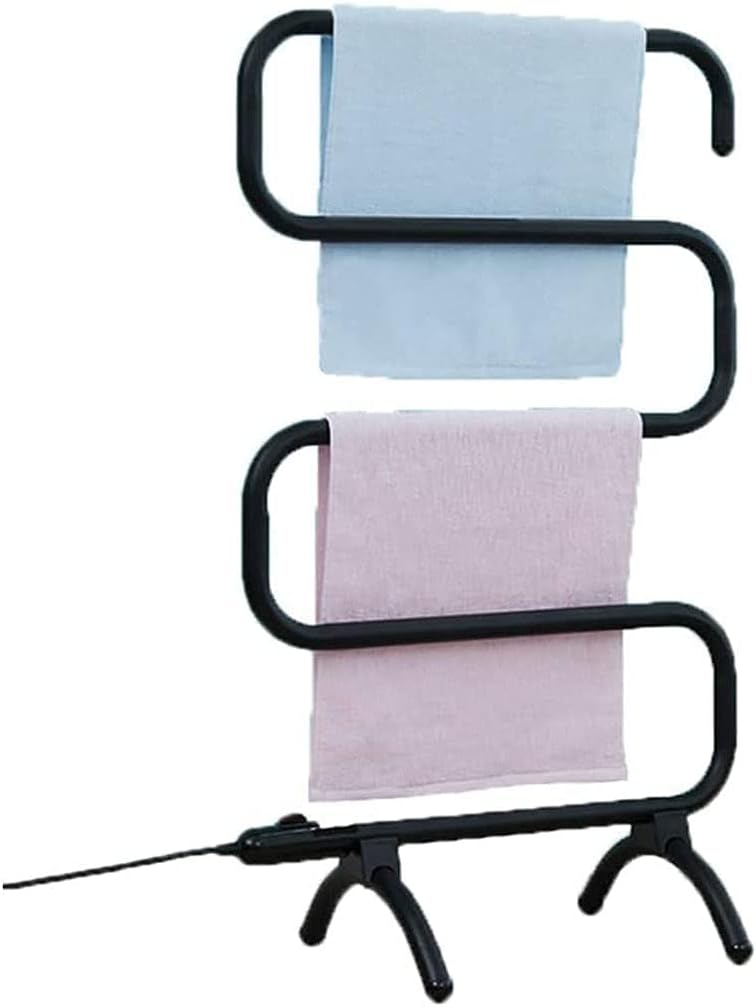 Towel Rack Bathroom Towel Drying Rack Freestanding Portable Electric Towel Rack Electric Heated Towel Rack Stainless Steel Hardwired Curved Heated Towel Rail Easy Install