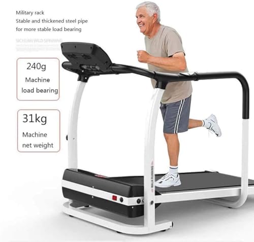 Image of Cardio Running Walking Treadmill with Extended Safety Handrails, Low-Impact, Low Wide Deck,with Cup Holder