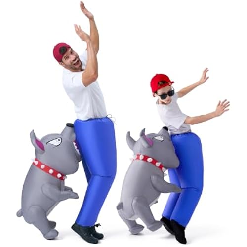 Spooktacular Creations Inflatable Dog Bite Costume for Kids and Adults