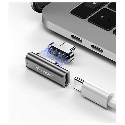 Magnetisk USB C Adapter | MagJet S | 100W PD Snabbladdning | 10 Gb/s dataöverföring | 20 stift | 4K @ 60Hz Video | RJ45 LAN | Kompatibel med MacBook Pro/Air, Dell XPS, Lenovo och de flesta USB-C-enheter