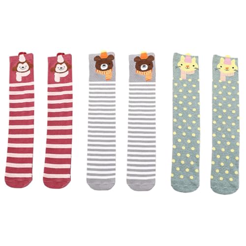 3pairs Socks Boys and Girls Boy Girl High Socks Design Fashionable Age