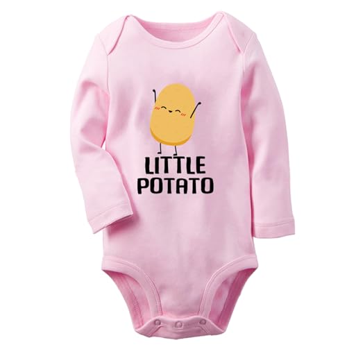 Image of iDzn Little Potato Funny Romper Baby Bodysuits Newborn Infant Jumpsuits Kids Cotton Clothes Long Graphic One-Piece Outfits