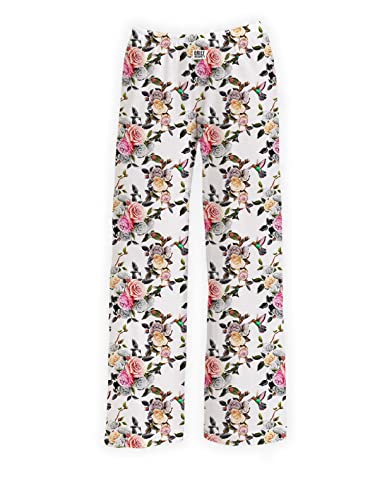 Brief Insanity Hummingbird Pattern Pajama Pants For Women - Floral Lounge Bottoms - Loungewear (Hummingbird, Large) #TOP14