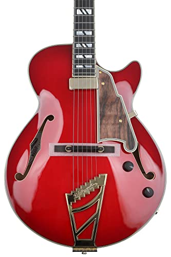 D'Angelico Excel SS Soho Hollowbody Electric Guitar - Dark Cherry Burst with Stairstep Tailpiece