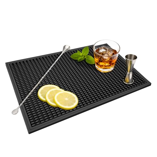 Premium 18x12 Rubber Bar Mat for Drying & Bartenders