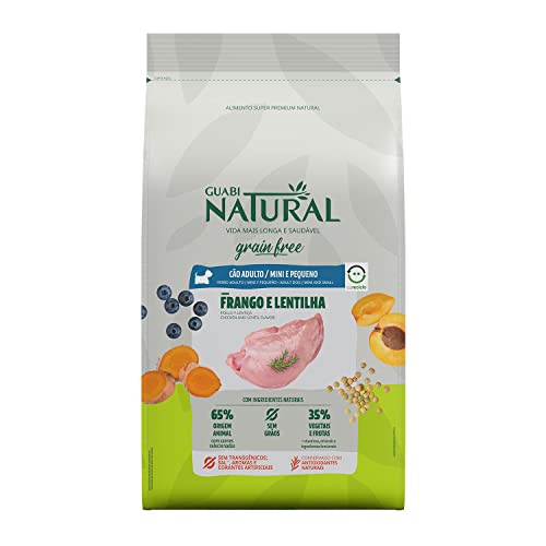 Guabi Natural Ração Grain Free Cães Adultos Raças Mini Pequeno Frango E Lentilha 10 1Kg