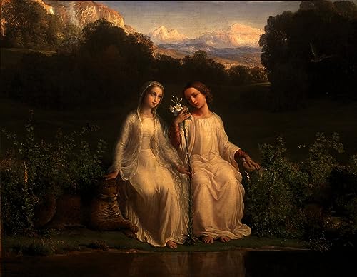 Toile Poème de l'âme Virginitas Louis Janmot peinture murale salon 60x90cm