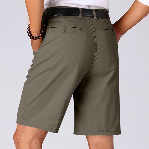 Mens Cargo Shorts Plus Size Summer Casual Cotton Twill Shorts with Pockets Chino Shorts Leisure Golf Shorts4