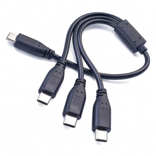 Gavynx USB C Splitter,USB C Male to 3 Male Portable Y Splitter Cable