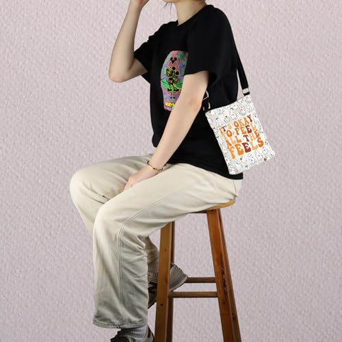 Funny Mental Health Gift Speech Therapy Crossbody Bag BCBA Gift Motivational Gift Self Care Gift Therapist Bag3