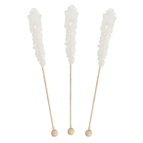 Miniatura 3 de Dr. Plenty - Caramelos de roca blanca en un palo (paquete de 72)  Palitos de roca de cristal de azúcar puro envueltos individualmente a granel