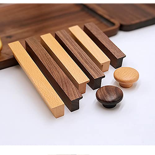 Poignée de porte de placard solide en bois boutons de commode