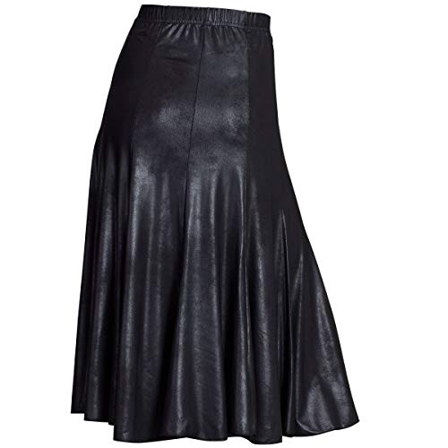 Magnau00ae Stylisch Bahnenrock Stretch in Lederoptik schwarz 56/58