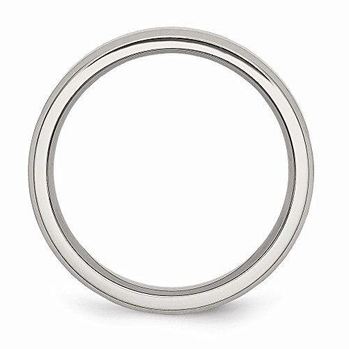 Solid Titanium Beveled Edge 6mm Matte Brushed Finish and Plain Classic Wedding Band Ring Comfort-Fit2