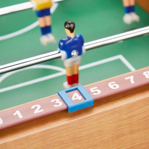 BAKAJI- Tischfußball Biliardino aus MDF mit rutschfesten Füßen, Farbe verchromt, 2816397 – Bild 6