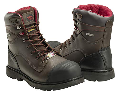 Image of Avenger Work Boots Hammer 8 inch Men's Insulated Waterproof Leather Carbon Toe EH Industrial Work Boots