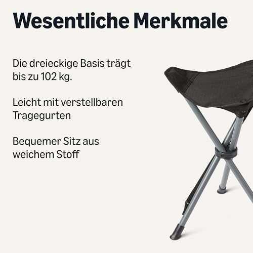 Amazon Basics Campinghocker, zusammenklappbarer, Schwarz – Bild 4