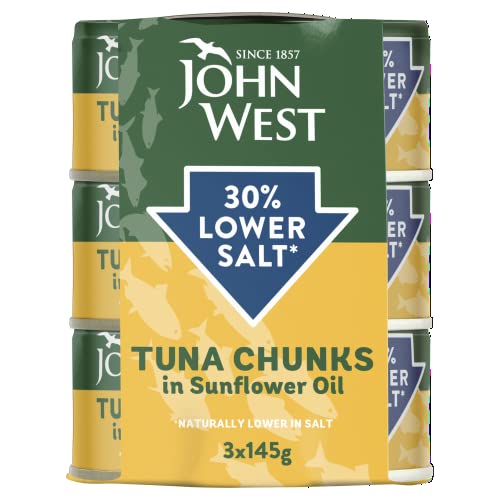 John West Trozos inferiores de atún de sal en aceite de girasol 3 x 145g
