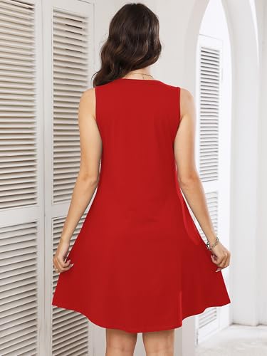 Image of Heymoments Women Sleeveless Summer Beach Dresses with Pockets